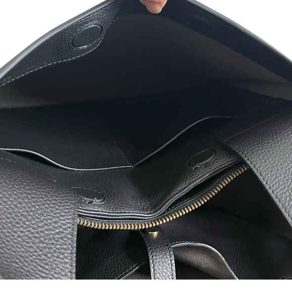 Cuyana Mila Satchel Black Italian Leather Work Travel Laptop Tote Bag - Picture 14 of 15